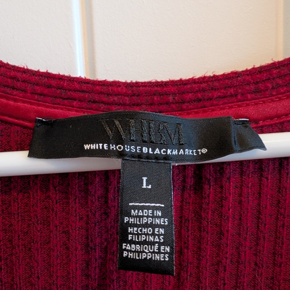 Burgundy V-Neck Top - Picture 2 of 5